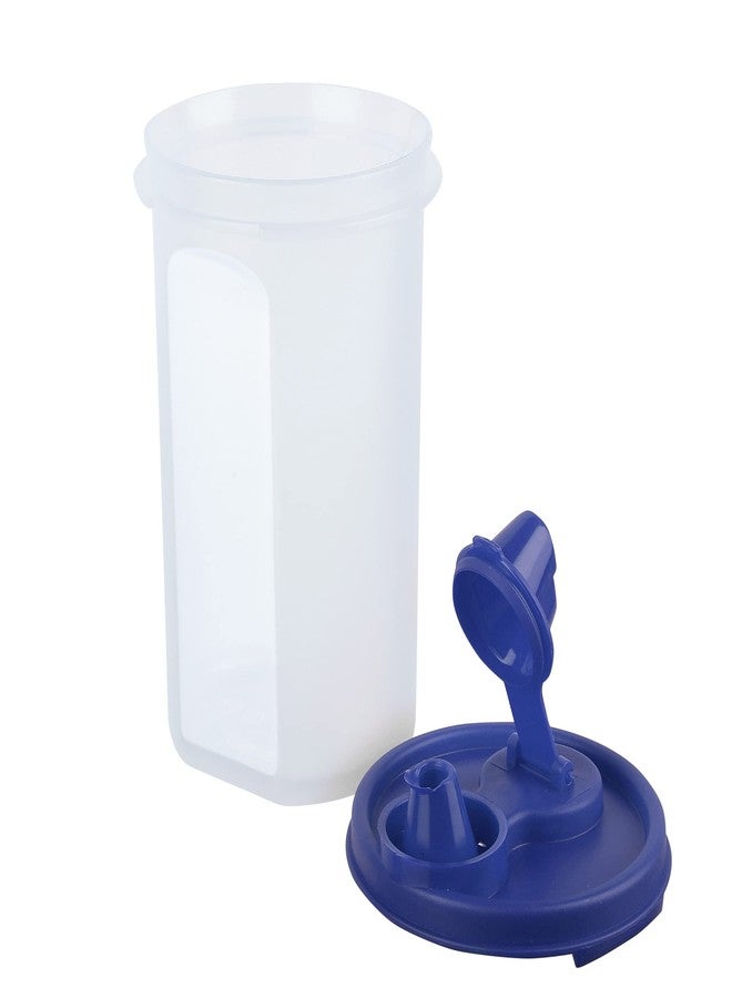 Cutting EDGE Smart Oil Dispenser Storage Set of 2 Air-Tight Leak Resistant Plastic Round Modular Container for Vinegar, Refined, Water BPA Free Refrigerator Safe, 2.4 Cups/ 19.8 Oz Dark Blue - Image 5